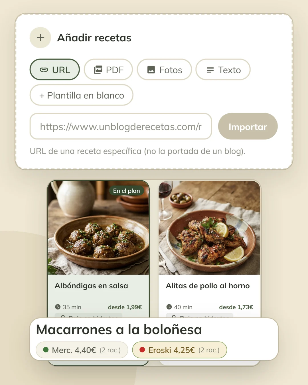 Recetario personal en SuperPlan